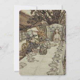 ヴィンテージ ラッカム 不思議の国のアリスのお茶会 招待状