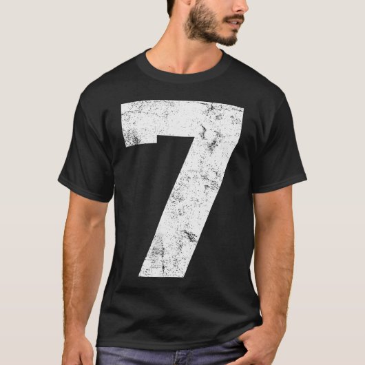 ヴィンテージ ラッキーナンバー7 誕生日 スポーツ選手 Tシャツ (正面)