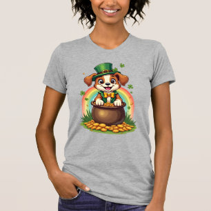 ヴィンテージ ラッキー レプラコーン パピー レインボー ゴールドの壺 Tシャツ