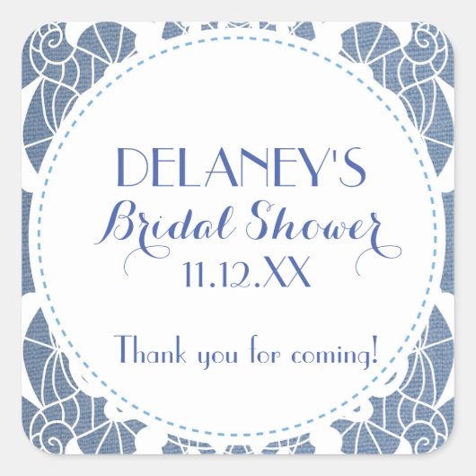 ヴィンテージ ラッセルカントリーウェディングシャワー スクエアシール (正面)