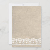 ヴィンテージ ラッセル＆バーラップ リハーサル ディナー インビテーション (裏面)