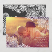 ヴィンテージ ラッセル フォト セーブ ザ デート アナウンスメント セーブザデート (正面/裏面)