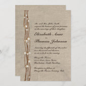 ヴィンテージ ラッピング ツイン パール 結婚式招待状 招待状 (正面/裏面)