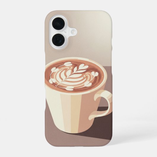 ヴィンテージ ラテアート iPhone 16ケース (裏面)