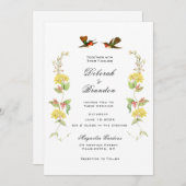 ヴィンテージ ラブバーズ ウェディング 招待状 (正面/裏面)