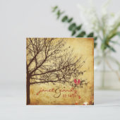 ヴィンテージ ラブバーズ / 秋の招待状 PixDezines 招待状 (スタンド正面)