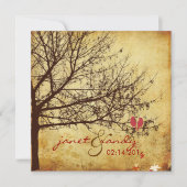 ヴィンテージ ラブバーズ / 秋の招待状 PixDezines 招待状 (正面)