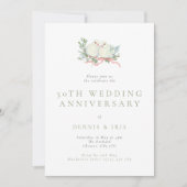 ヴィンテージ ラブバーズ 50周年記念結婚式 招待状 (正面)