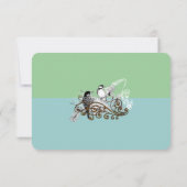 ヴィンテージ ラブバード ウェディング プレースカード (裏面)