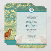 ヴィンテージ ラブバード ラゴエン ディベ Wedding Invitation 招待状 (正面/裏面)