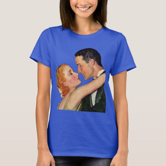 ヴィンテージ ラブロマンス 映画の世界へ Tシャツ (正面)