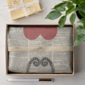 ヴィンテージ ラブ ハート タツノオトシゴ デコパージュ 薄葉紙 (ギフト)