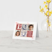 ヴィンテージ ラブ バレンタインデー オーダーメイド フォト カード (黄色い花)