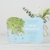 ヴィンテージ ラブ バード バーチ ツリー ウェディング 招待状 (スタンド正面)