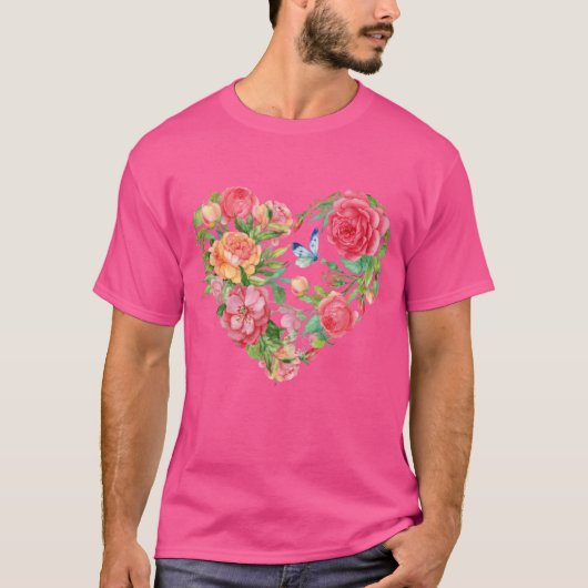 ヴィンテージ ラブ フラワー ヴィンテージ Tシャツ (正面)