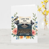 ヴィンテージ ラブ ユー ママ カード (黄色い花)