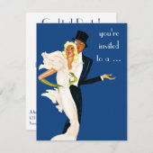 ヴィンテージ ラブ＆ロマンス コックテール パーティー ご招待 招待状 (正面/裏面)