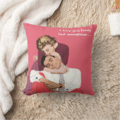 ヴィンテージ ラブ＆ロマンス, ピンクのウェディングカップル クッション (ブランケット)