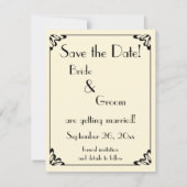 ヴィンテージ ラブ, ロマンス, ロマンチック, セーブ・ザ・デート 招待状 (裏面)