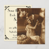 ヴィンテージ ラブ, ロマンス, ロマンチック, セーブ・ザ・デート 招待状 (正面/裏面)