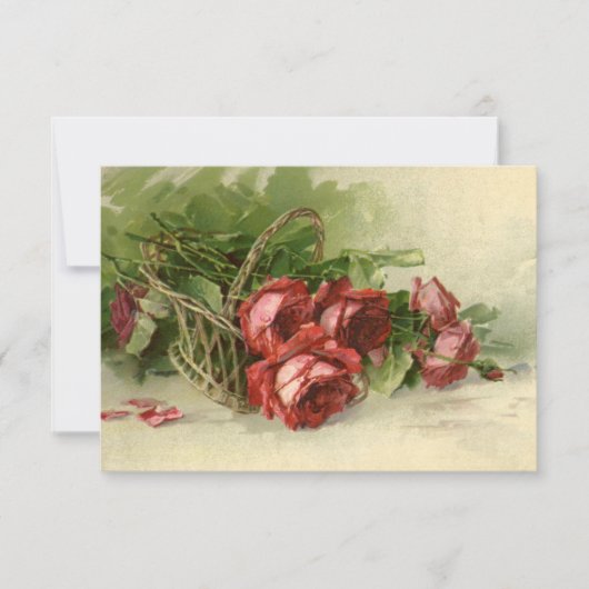 ヴィンテージ ラブ・ロマンス・ロマンティック・セーブ・ザ・デート 招待状 (正面)