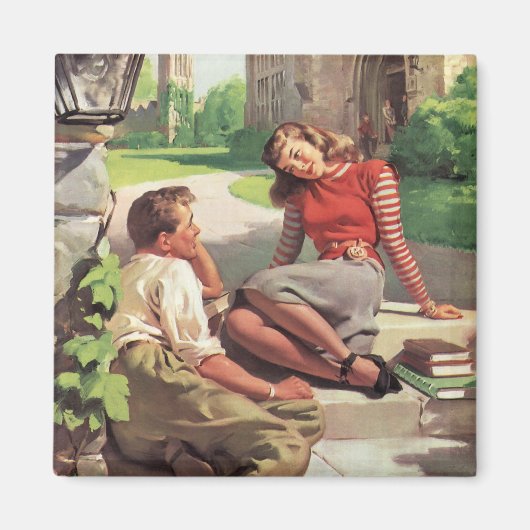 ヴィンテージ ラブ＆ロマンス、高校の甘い恋人たち マグネット (正面)