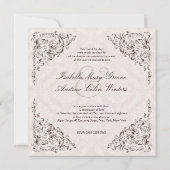 ヴィンテージ·ラブ·鍵·結婚式招待状#V1 招待状 (裏面)