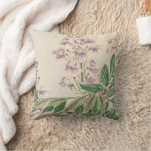 ヴィンテージ·ラベンダー·グリーン·水色フローラ絵画の使用 クッション (ブランケット)