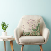 ヴィンテージ·ラベンダー·グリーン·水色フローラ絵画の使用 クッション (椅子)