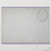 ヴィンテージ ラベンダー ジャーナル ペーパー シート (正面)