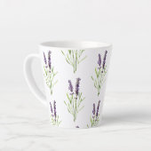ヴィンテージ·ラベンダー·パターン カフェラテマグ (左アングル)
