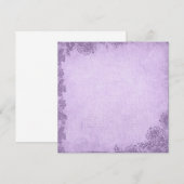 ヴィンテージ ラベンダー フローラル ボーダー 招待状 (正面/裏面)