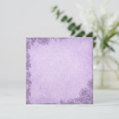 ヴィンテージ ラベンダー フローラル ボーダー 招待状 (スタンド正面)