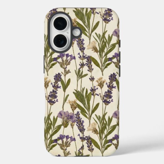 ヴィンテージ ラベンダー 植物標本 植物学 iPhoneケース Case-Mate iPhoneケース (裏面)