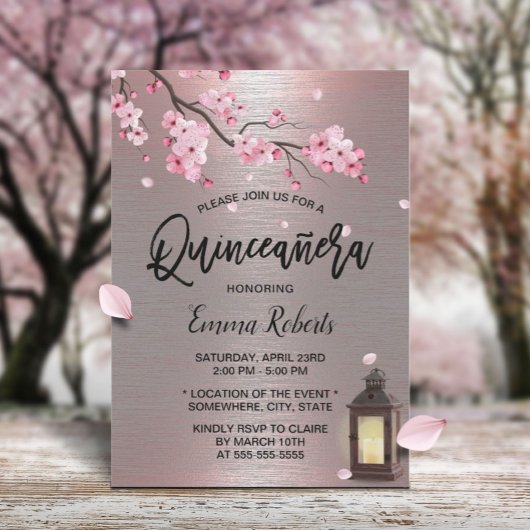 ヴィンテージ ランタン 桜 花の キュイセニエラ 招待状