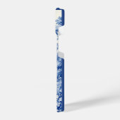 ヴィンテージ ランドスケープ フレンチ トワール ブルー フローラ モノグラム iPhoneケース (左側面)