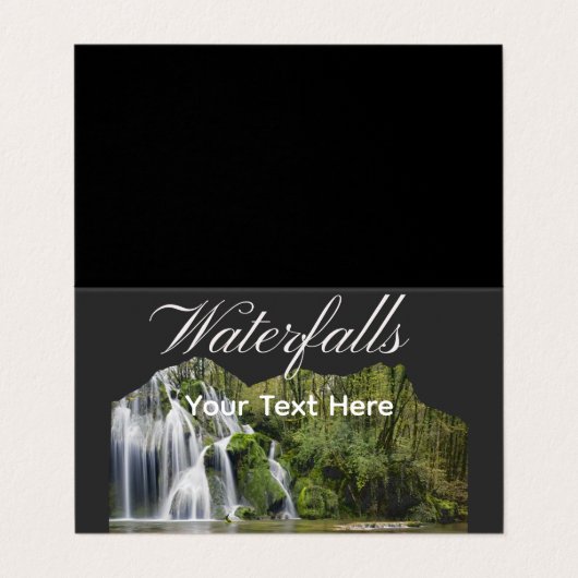 ヴィンテージ ランドスケープ 滝 名刺 (外部フラット)