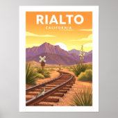 ヴィンテージ リアルト カリフォルニア ポスター (正面)
