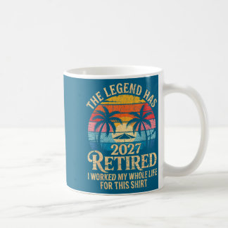 ヴィンテージ リタイア 2027 ワークド ホール グラフィック アート コーヒーマグカップ