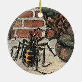 ヴィンテージ リトル ミス マフェット スパイダー ナーサリー ライム セラミックオーナメント (裏面)