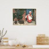 ヴィンテージ リトル ミス マフェット スパイダー ナーセリーライム ポスター (キッチン)