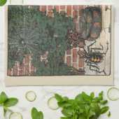 ヴィンテージ リトル ミス マフフィット スパイダー ナーセリーライム キッチンタオル (折り畳み)