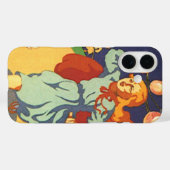 ヴィンテージ リトル・レッド・ライディング・フード、犬と風船 Case-Mate iPhoneケース (裏面 (横))