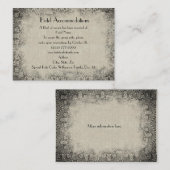 ヴィンテージ リネン ブラックレース ホテル 封入カード エンクロージャーカード (正面/裏面)