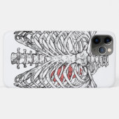 ヴィンテージ リブケージ&ハート 解剖学 ハロウィン Case-Mate iPhoneケース (裏面(横))