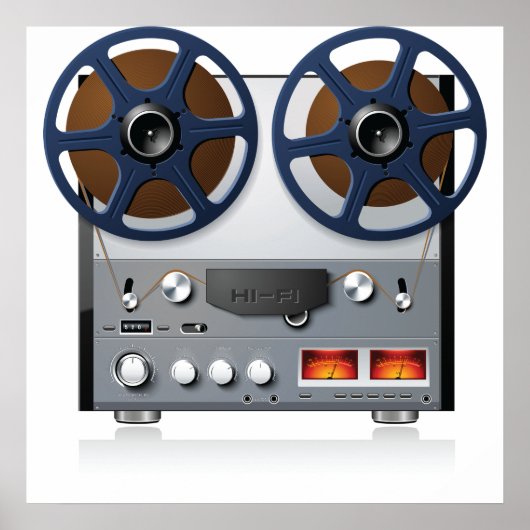 ヴィンテージ リールテープデッキ ポスター (正面)
