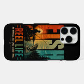 ヴィンテージ・リールライフ フィッシング iPhoneケース (裏面横)