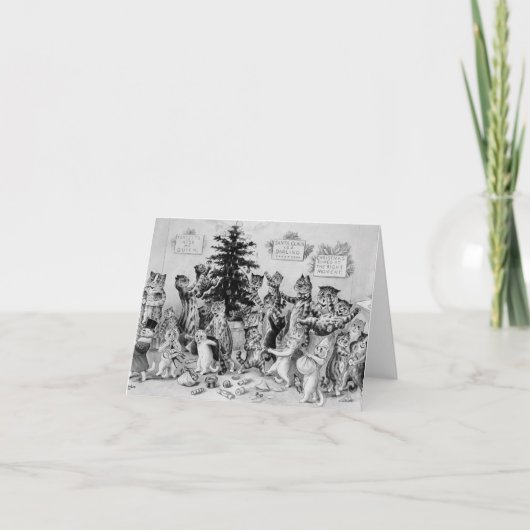 ヴィンテージ・ルイスのクリスマス猫 シーズンカード (正面)