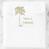 ヴィンテージ ルック ココナッツ パーム ツリー スクエアシール (バッグ)