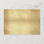 ヴィンテージ ルック ペコック フェザー レセプション 情報 カード (裏面)